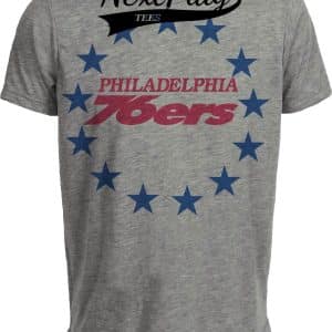 Philadelphia 76ers Retro Basketball 1965 Artwork Heather Gray Sublimated T-Shirt
