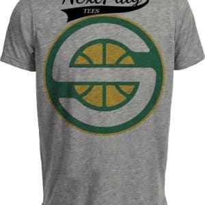 Seattle SuperSonics Retro Basketball 1992 Artwork Heather Gray Sublimated T-Shirt