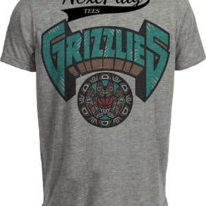 Memphis Grizzlies Retro Basketball 1997 Artwork Heather Gray Sublimated T-Shirt