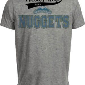 Denver Nuggets Retro Basketball Bold Artwork Heather Gray Sublimated T-Shirt