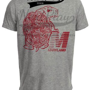 Maryland Terrapins Retro 1983 Artwork Heather Gray Sublimated T-Shirt