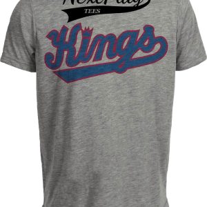 Sacramento Kings Retro Basketball 1987 Artwork Heather Gray Sublimated T-Shirt