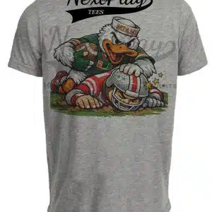 Miami Hurricanes vs. Ohio State Buckeyes Playoffs Retro Rivalries Football Artwork Heather Gray Sublimated T-Shirt