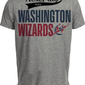 Washington Wizards Retro Basketball Bold Artwork Heather Gray Sublimated T-Shirt