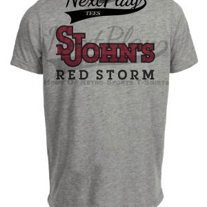 St. John’s Red Storm Retro Basketball Artwork Heather Gray Sublimated T-Shirt