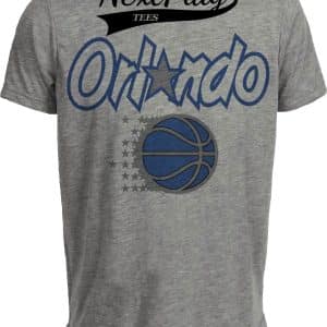 Orlando Magic Retro Basketball 1994 Artwork Heather Gray Sublimated T-Shirt