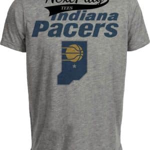 Indiana Pacers Retro Basketball 1985 Artwork Heather Gray Sublimated T-Shirt