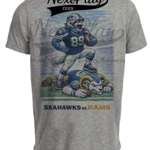 Seattle Seahawks vs. Los Angeles Rams Rivals Football Gray Sublimated T-Shirt