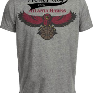 Atlanta Hawks Retro Basketball 1995 Artwork Heather Gray Sublimated T-Shirt
