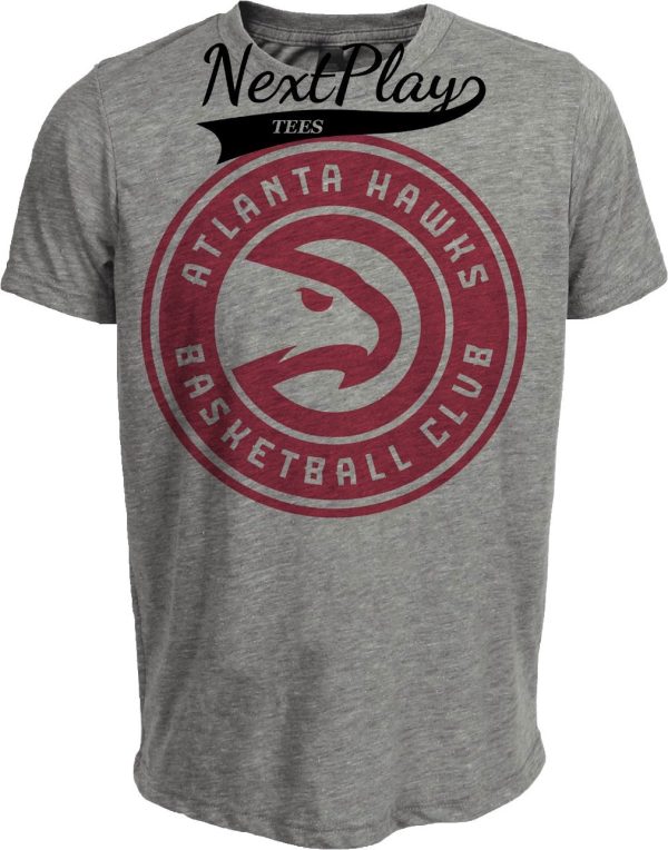 Atlanta Hawks Retro Basketball Club Exclusive 2005 Artwork Heather Gray Sublimated T-Shirt