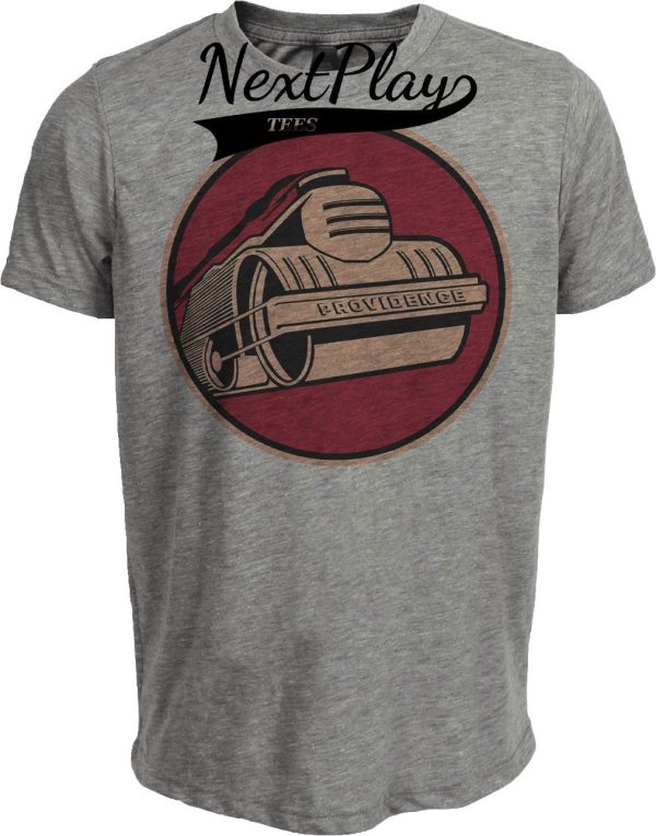 Providence Steam Rollers Retro Basketball 1946 Artwork Heather Gray Sublimated T-Shirt