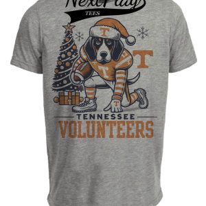 Tennessee Volunteers Holiday Exclusive Retro Football Artwork Heather Gray Sublimated T-Shirt