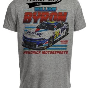 William Byron Retro Racing Gray Sublimated T-Shirt
