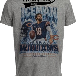 Chicago Bears Caleb Williams Iceman Football Gray Sublimated T-Shirt