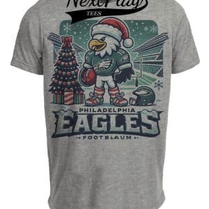 Philadelphia Eagles Holiday Exclusive Retro Football Artwork Heather Gray Sublimated T-Shirt