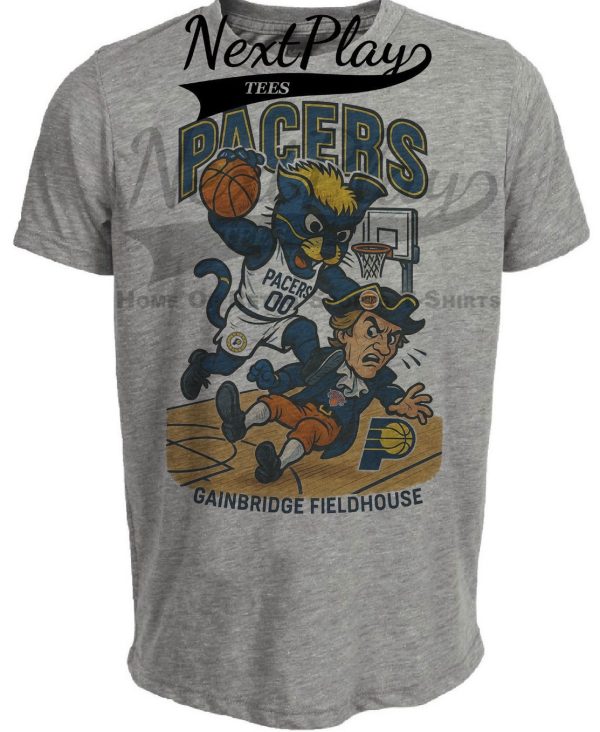 Indiana Pacers vs. New York Knicks Exclusive Retro Rivalries Basketball Artwork Heather Gray Sublimated T-Shirt