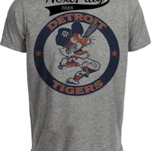 Detroit Tigers Retro Baseball Gray Sublimated T-Shirt