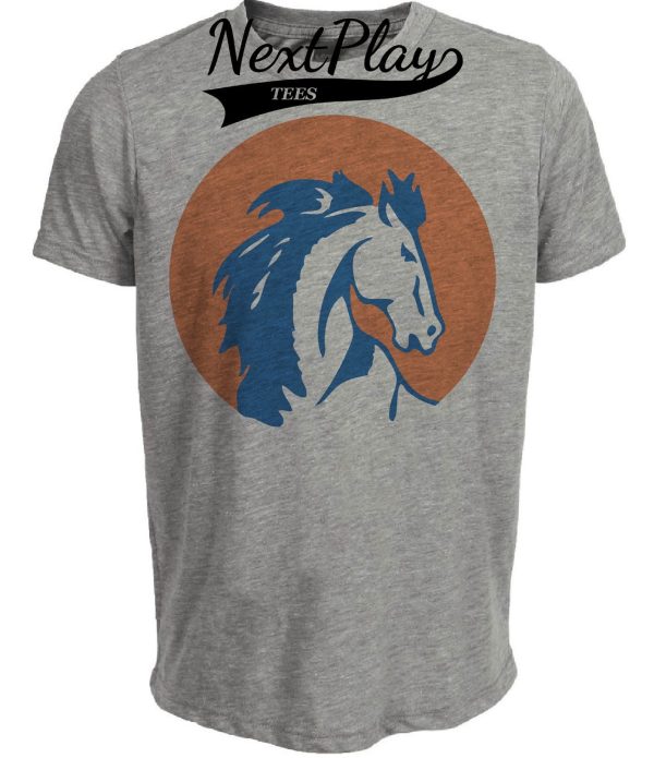 Boise State Broncos Retro Football 1957 Artwork Heather Gray Sublimated T-Shirt