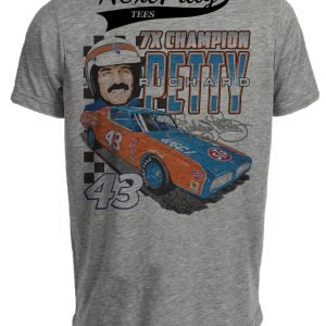 Richard Petty 7x Champion Retro Racing Gray Sublimated T-Shirt