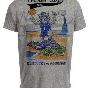 Kentucky Wildcats vs Florida Gators Rivals Basketball Gray Sublimated T-Shirt
