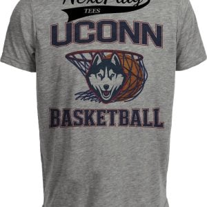 UConn Huskies Vintage Basketball Gray Sublimated T-Shirt