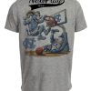 North Carolina Tar Heels vs. Duke Blue Devils Exclusive Retro Rivalries Basketball Dunk Artwork Heather Gray Sublimated T-Shirt