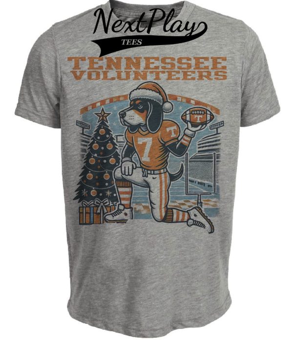Tennessee Volunteers Holiday Stadium Exclusive Retro Football Artwork Heather Gray Sublimated T-Shirt