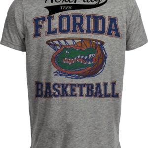 Florida Gators Vintage Basketball Gray Sublimated T-Shirt