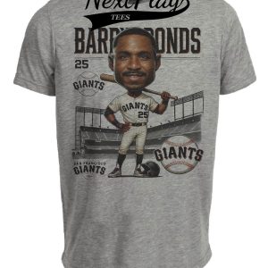 San Francisco Giants Barry Bonds Exclusive Retro Baseball 1993 Artwork Heather Gray Sublimated T-Shirt