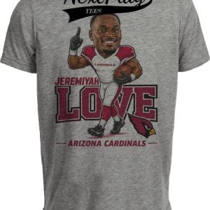 Arizona Cardinals Jeremiyah Love Draft Football Gray Sublimated T-Shirt