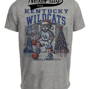 Kentucky Wildcats Holiday Exclusive Retro Basketball Artwork Heather Gray Sublimated T-Shirt
