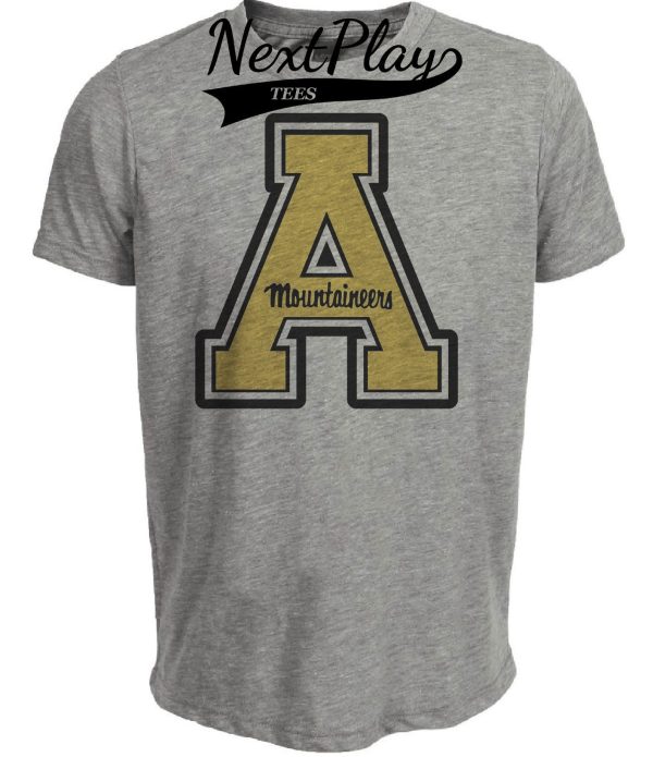 Appalachian State Mountaineers Retro Yellow Artwork Heather Gray Sublimated T-Shirt