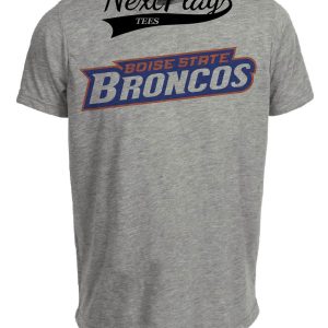 Boise State Broncos Retro Football Bold Artwork Heather Gray Sublimated T-Shirt