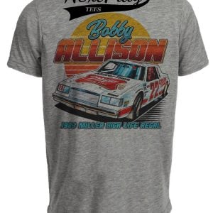 Bobby Allison Driver Retro Racing Gray Sublimated T-Shirt