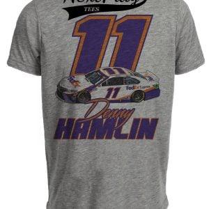 Denny Hamlin Driver Retro Racing Gray Sublimated T-Shirt