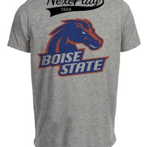 Boise State Broncos Retro Football Artwork Heather Gray Sublimated T-Shirt