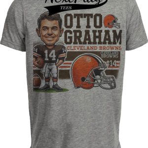 Cleveland Browns Otto Graham Exclusive Retro Football 1950 Artwork Heather Gray Sublimated T-Shirt
