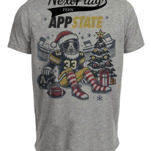 Appalachian State Mountaineers Holiday Exclusive Retro Football Artwork Heather Gray Sublimated T-Shirt