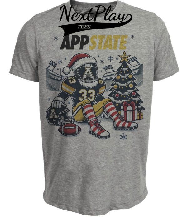 Appalachian State Mountaineers Holiday Exclusive Retro Football Artwork Heather Gray Sublimated T-Shirt