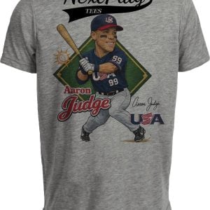 USA Aaron Judge Baseball World Classic Gray Sublimated T-Shirt