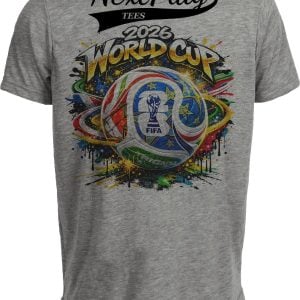2026 World Cup Soccer Gray Sublimated T-Shirt