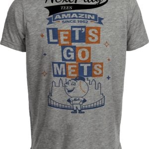 New York Mets Let’s Go Vintage Baseball Gray Sublimated T-Shirt