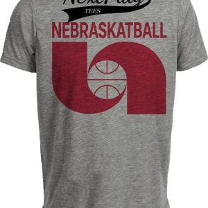 Nebraska Cornhuskers Basketball Retro Gray Sublimated T-Shirt