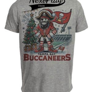 Tampa Bay Buccaneers Holiday Exclusive Retro Football Artwork Heather Gray Sublimated T-Shirt