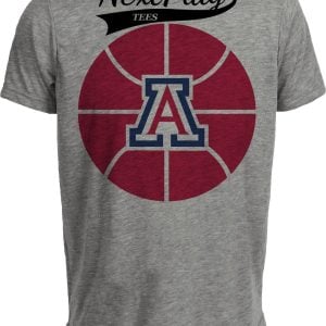 Arizona Wildcats Red Basketball 1988 Gray Sublimated T-Shirt