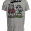 Georgia Bulldogs vs. Notre Dame Fighting Irish Exclusive Retro Rivalries Playoff Football Pet Artwork Heather Gray Sublimated T-Shirt