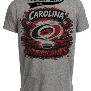 Carolina Hurricanes Graffiti Retro Hockey Gray Sublimated T-Shirt
