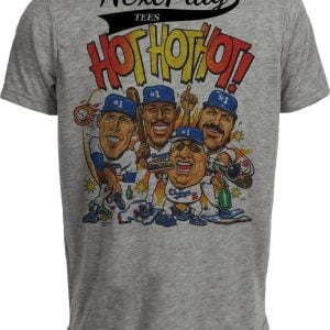 Los Angeles Dodgers Hot Team Champs 1988 Retro Baseball Gray Sublimated T-Shirt