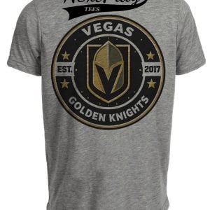 Vegas Golden Knights Puck Retro Hockey Gray Sublimated T-Shirt