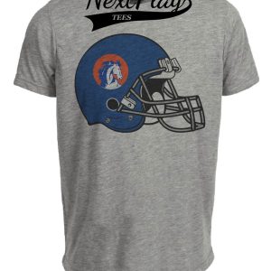 Boise State Broncos Retro Helmet Football 1972 Artwork Heather Gray Sublimated T-Shirt